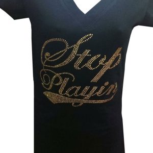 Stop Playin' V-Neck T-Shirt